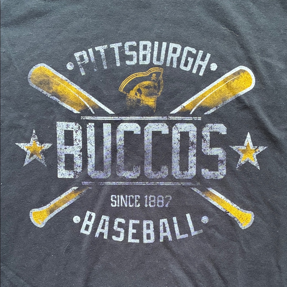 Gildan Black Pittsburgh Buccos Baseball Tee